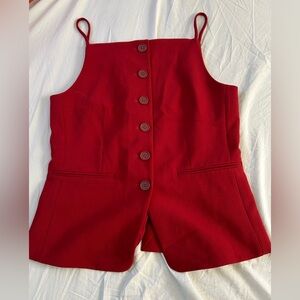 STAUD Crimson Tailored Button-Front Top